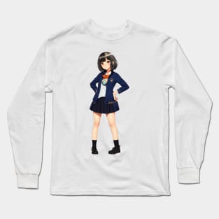 cute japanese girl Long Sleeve T-Shirt